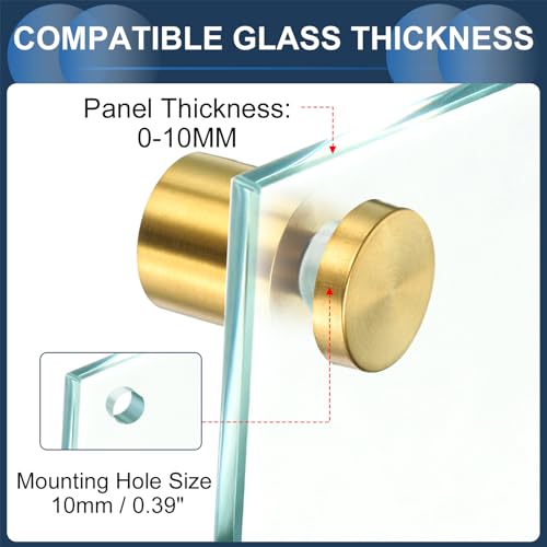 uxcell gold stainless steel standoff screws and anchors for bathroom mirror, acrylic sign, glass, and picture frame mounting