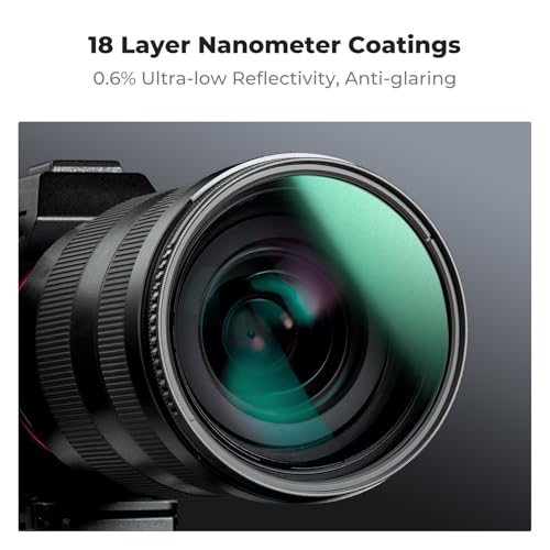 K&F CONCEPT 49mm Black Diffusion 1/4 + Polarizing Filters Set (2PCS)