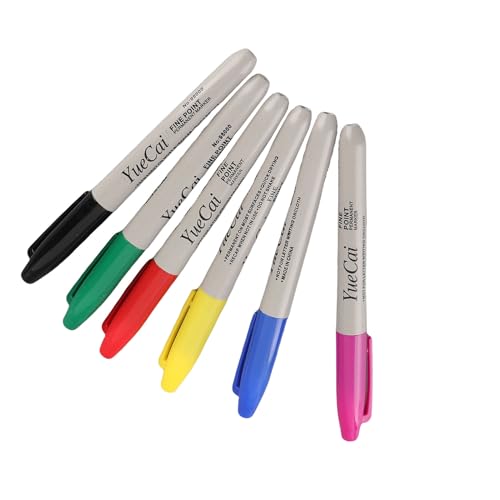 Acouto 6 Piece Set Piercing Skin Marker Pen Permanent Makeup Body Art Beauty Tool Skin Pens 6 Piece Set Skin Pen Sk The Can Tattoo Ink