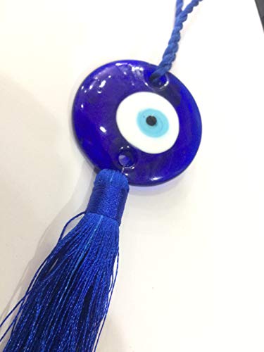 Blue Evil Eye Mystic Knot Car Wall Hanging Decor for Spiritual Protection for Bad Eye & Negativity