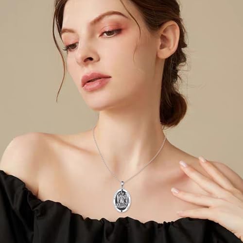 YFN St. Michael Necklace 925 Sterling Silver Archangel Michael Saint Pendant Faith Jewellery Gifts For Men Women