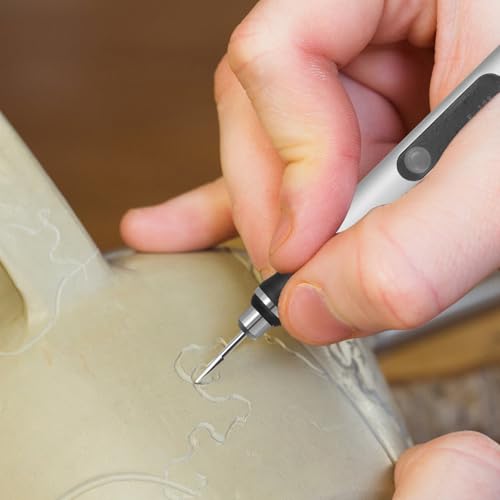 40PCS Electric Engraving Tool Kit, Mini Engraving Pen, USB Rechargeable Mini Engraver with 20 Drills and Templates, Etching Pen, Electric Carving Tools for Glass Wood Metal Stone Nails Jewelry