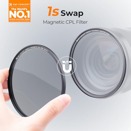 K&F CONCEPT 67mm Magnetic Polarizing Filter + Magnetic Basic Ring Kit
