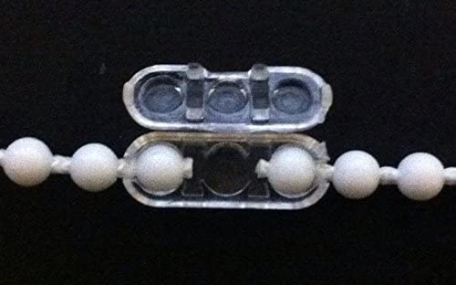[Australia - AusPower] - Black Plastic #10 Chain - with 4 Connectors - Blind Beaded Bead Ball (20 feet) 20 feet 