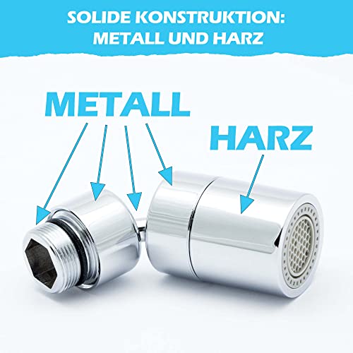 360D Shiny Metal Aerator Chrome Plated M18.5 Thread Compatible with IKEA Faucets M18.5 Verchromt