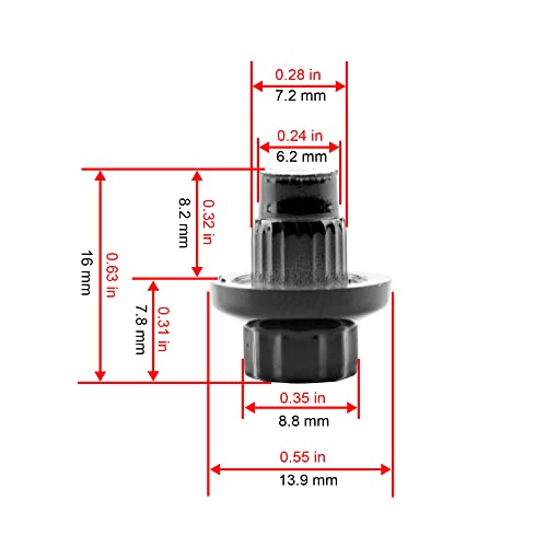 RTRHINOTUNING black wheel rim rivets and decorative bolts with 7.2 mm shank diameter
