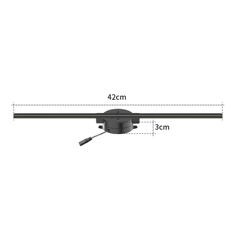 Namvo 3D Hologram Fan - Hologram Fan, Artificial Intelligence, 3D LED Advertising Hologram Fan with Naked Eye, Hologram Fan Projector, Holographic Display for Business Shops