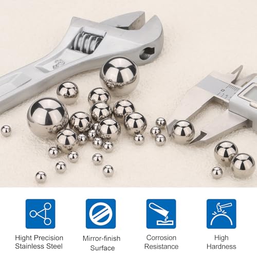 sourcing map 50Pcs 8mm Bearing Balls,440C Stainless Steel,Mirror Polished 50