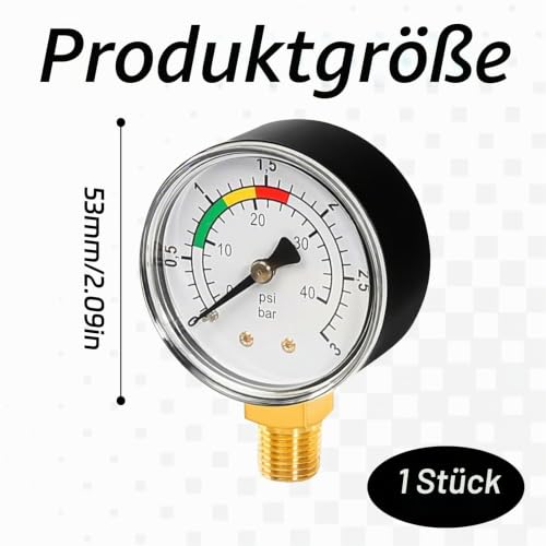 1 piece pressure gauge, high precision pressure gauge, mano meter sand filter system, mano meter 1/4 inch pool pressure mano meter, sand filter system, 0-3 bar/psi, precise water pressure gauge for