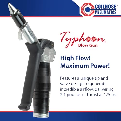 Coilhose Pneumatics TYP-2500CS Typhoon High Volume Blow Gun, 1/4-Inch NPT with High Flow Tip 1/4" STANDARD