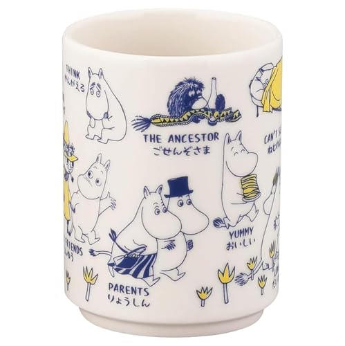 Moomin MM14001-327 AREKORE SUSHI Tea Cup, 10.1 fl oz (300 ml), Diameter Approx. 3.1 x 3.9 inches (8 x 10 cm), Moomin Women's Gift, Birthday Tableware, Miscellaneous Goods, White