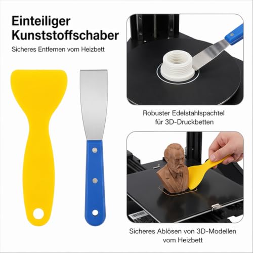 33 Piece 3D Printer Accessory Set, Cleaning Post-Processing Tool Kit with Nozzle Cleaning Needles, Deburrer, Spatula Knife, Wire Brush, Tweezers, Pliers for 3D Printer Model Making | 0.2-0.4 mm cleaning needles, cleaning brush, file, tweezers, pliers f...