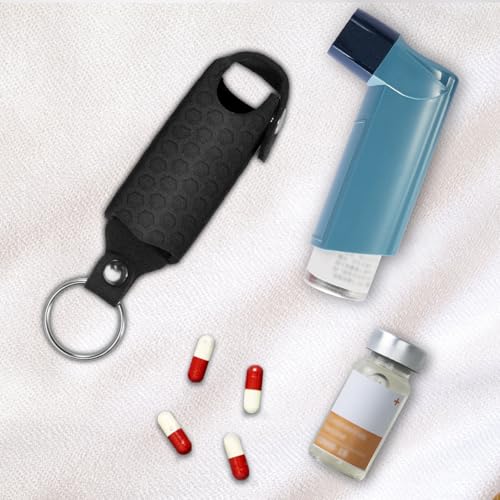 MEDMAX Asthma Inhaler Holder Neoprene Case Holster | Lightweight carry bag with carabiner hook, holder compatible with Ventolin inhaler, (inhaler not included, case only)