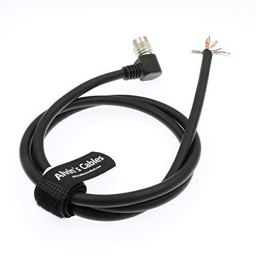 Alvin's Cables 12 Pin Hirose Female Right Angle to Open End Shield Cable for Sony Basler Cameras 3M/9.84ft Right Angle 12 Pin