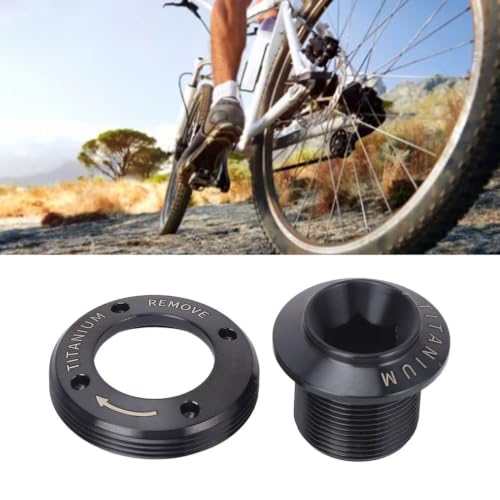 ACNTENY black titanium alloy bike crank arm screw and DUB crank cover bolt set for mountain and road bikes