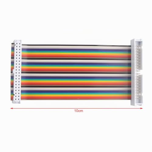 ZDE 40-Pin GPIO Rainbow Ribbon Cable Computer Accessories 10 cm Compatible with Raspberry Pi 5 4B 3 2 Model B B+ (Male to Female) 10cm Male to Female