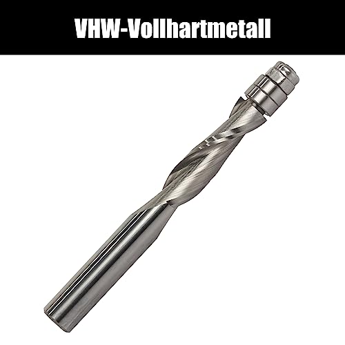 Spiral Flush Cutter 8 mm Shank, Up Cut Spiral Cutter for Router, 8 mm Cutting Diameter, 28.6 mm Cutting Length Spiral Grooved Double Ball Bearing Wood Cutter for Cutting Wood 8x8x28.6mm Up-cut