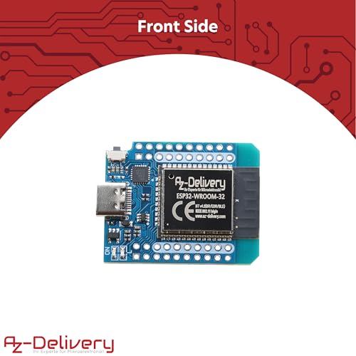 AZDelivery 3 x ESP32 D1 Mini NodeMCU WiFi Module ESP 32 Bluetooth Internet Development Board with USB-C Connection Compatible with Arduino and Compatible with Wemos D1 Mini Includes E-Book 3X