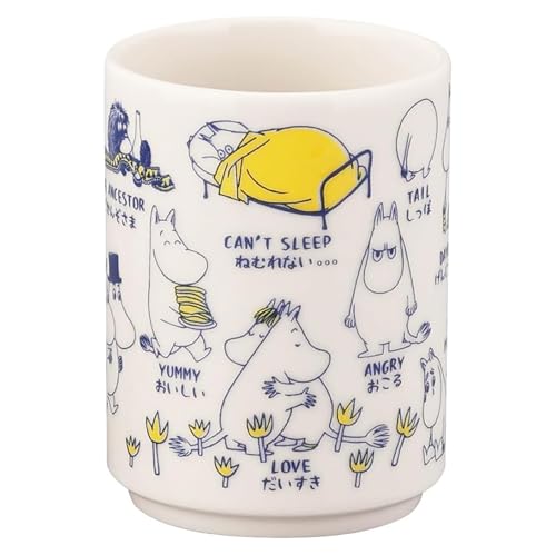 Moomin MM14001-327 AREKORE SUSHI Tea Cup, 10.1 fl oz (300 ml), Diameter Approx. 3.1 x 3.9 inches (8 x 10 cm), Moomin Women's Gift, Birthday Tableware, Miscellaneous Goods, White