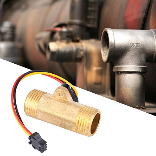 Garosa G1/2 Inch Water Flow Hall Effect Sensor Switch 52 mm Long External Thread Water Liquid Flow Meter Fluid Meter Liquid Water Meter 1-30L/min