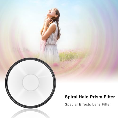 GREEN.L 58mm Spiral Halo Camera Lens Filter Halo Swirl Filter