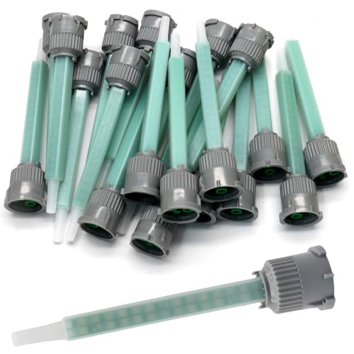 Rierdge 20-piece mixing nozzles for 50ml dual-barrel resin applicator adhesive dispenser