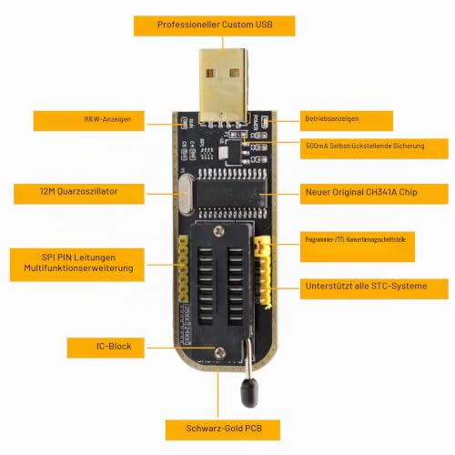 SOIC8 SOP8 Test Clip for EEPROM 25CXX / 24CXX, BIOS USB Programmer CH341A + SOIC8 Clip + 1.8 V Adapter + SOIC8 Adapter for 24 25 Series Flash
