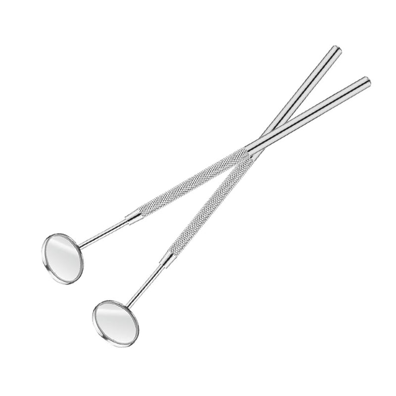 2 Pieces Stainless Steel Dental Mirror, Surgical Professional Dentist Mirror, Mouth Mirror, Oral Care Checking Instrument and Eyelash Extension