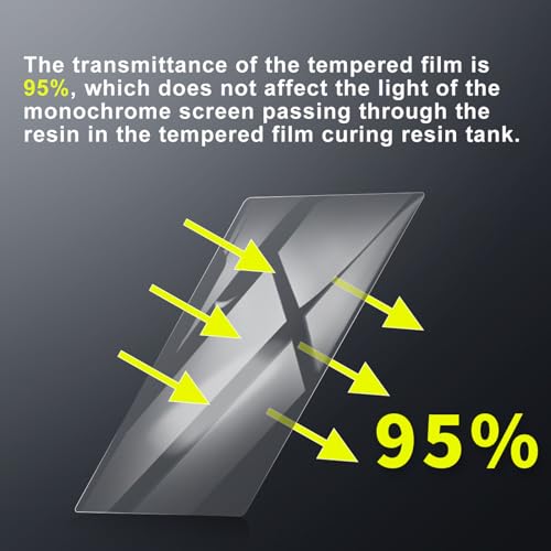 Aladrs 3PCS Mono LCD Screen Tempered Glass Protective Film for 9.25inch Resin 3D Printer, High Light Transmittance Protective Film for Anycubic Photon Mono X 6K, M3 Plus LCD Resin 3D Printer