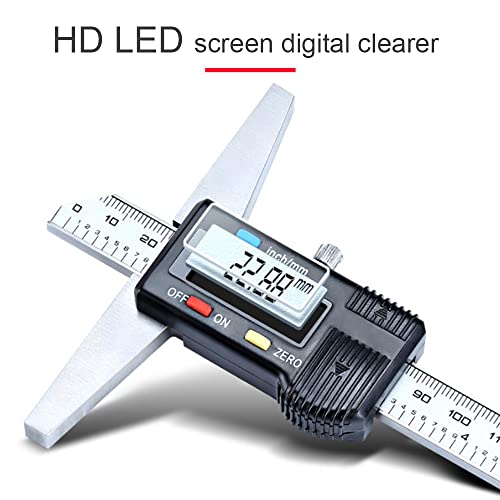 Oudtinx 200mm digital depth caliper electronic ruler with LCD display and stainless steel measuring jaws