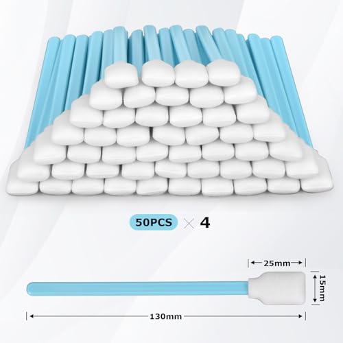 Foam Cleaning Swab Sticks, Dust-Free Cleaning Sponge Tip Swabs Printer Heads, Scanners, Camera Lenses, Chip Hard Disk Industries, Optical Lenses and Optical Equipment (200) 200