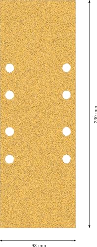Bosch 10 x Expert C470 Sanding Sheet Sets with 8 Holes (for Paint on Wood, Hardwood, Diameter 93 x 230 mm, Grit 3 x 60, 4 x 80, 3 x 120, Professional Accessories Orbital Sander) (Pack of 2) 93x230 mm (Packung mit 2)