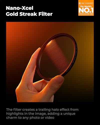 K&F CONCEPT 49mm Gold Streak Effect Lens Filter (2mm)