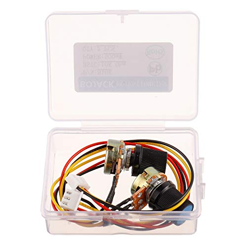BOJACK B10K 3 Terminal Rotation Potentiometer with Linear Taper WH148 Variable 10K Ohm Carbon Film Resistor with XH2.54 3-Pin Connection Cable (Pack of 2)