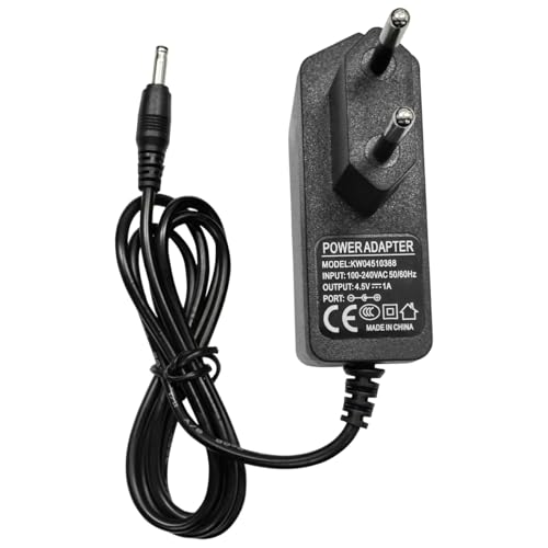 WASAGA AC DC Charger 4.5V 1A (1000mA) with 3.5mm x 1.35mm DC Plug