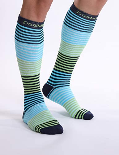 [Australia - AusPower] - Doc Miller Compression Socks for Women & Men - Knee High Support, 15-20mmHg, Medical Grade, Size - Ideal for Sport, Travel, Nurse, Pregnancy & Varicose Veins, 1 Pair 3X-Large Bright Green 