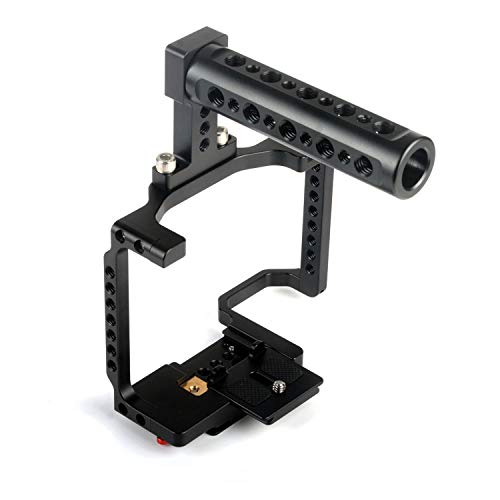 A9 Camera Cage for Sony A7RM3 / A7RM2 / A7M3 / A7M2 /A7SM2 Camera Stabilizer with Topo Handle Movable Quick Release Plate