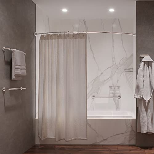 Gatco 1432 Elegant Shower Shelf, 10 Inch Chrome Wall Mount Bathroom Storage Shelf, Metal Shower Organizer for Shampoo, Soap and Bath Accessories