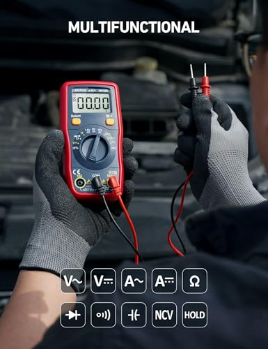 AstroAI DM130B Multimeter, 4000 Counts, Auto-Ranging, Capacitance Testing (Pack of 2)