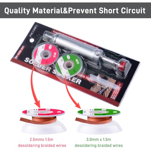 Solder Sucker Desoldering Pump High Temperature Resistance Flexible Silicone Durable Foldable High Quality Aluminum Housing Strong Suction KZ-0076