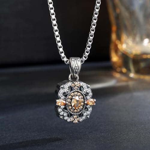 Urn Necklaces for Ashes Sterling Silver Cremation Jewelry Memorial Keepsake for Women