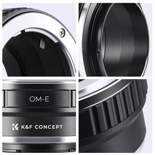 K&F Concept Lens Mount Adapter for Olympus OM Lens to NEX (E-Mount) Camera Compatible with Sony NEX-3, NEX-3N, NEX-5, NEX-5R, NEX-6, NEX-7 Cameras OM-NEX