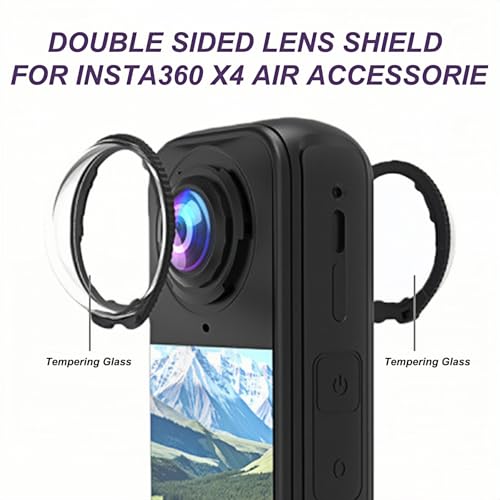 Insta 360 X4 Air Premium Lens Guards, Tempering Glass Lens Protector Cover for Insta360 X4 Air Accessorie (Optical Glass)