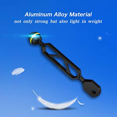 9.0" Single Ball YS Light Arm Essential Underwater Photography Gear Lighting System Aluminum Alloy Diving Equipment Accessory Lightweight Arms AM-22 8 inch YS Ball Arm