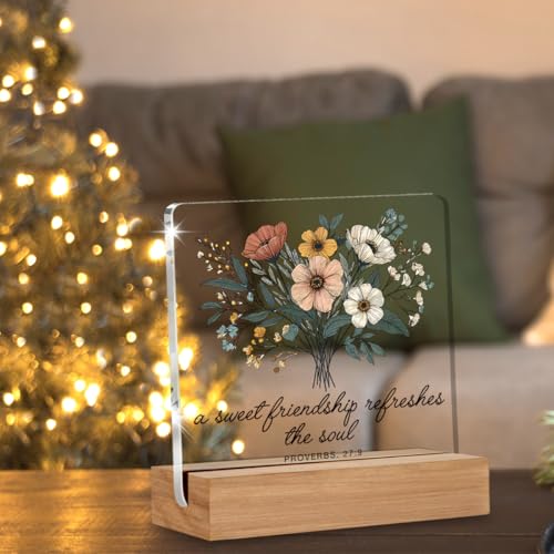 Christian Friendship Gifts for Women, Bible Verse Sweet Friendship Decor a