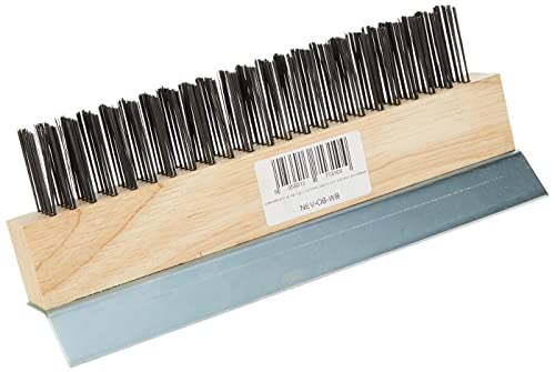 Genware NEV-OB-WB Pizza Oven Wire Brush with Scraper, No Handle