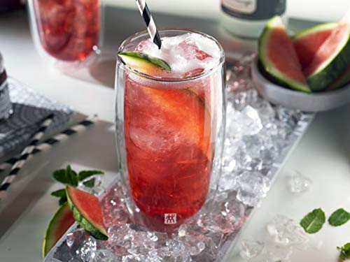 Zwilling J.A. Henckels 39500-120 Double Wall Glasses, 16.5 fl oz (470 ml), Set of 2, Tumbler, Highball, Heat Resistant, Double Wall Construction, Cup Transparent 470 ml