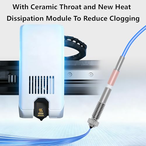 2PCS 0.4mm Bimetal Nozzle for QIDI Q2/Q2C, Quick-Swap Integrated Ceramic Throat Tube Hardened Steel Nozzle All-Metal High Temperature Resistant Hotend Nozzles Replacement for QIDI Q2 3D Printer 2PCS 0.4MM Nozzle