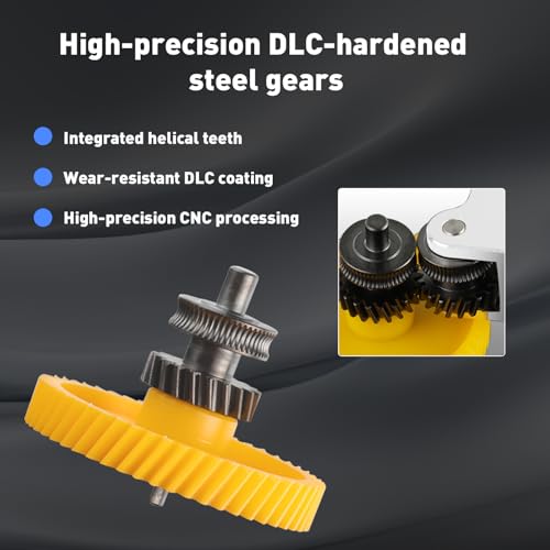 Bamboo Lab x1 p1 Metal Extruder Kit CNC Metal Hollow Lightweight Extruder Shell for Bamboo Lab X1/P1 Series,3D Printer with Dual Hardened Steel Extrusion Gear for Increased Extrusion Force with