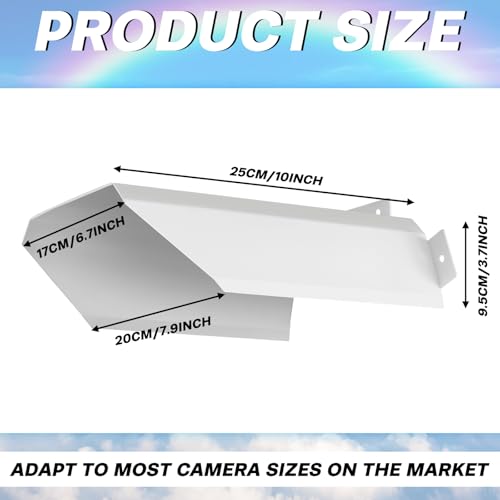 Moxweyeni 2 Pack Aluminum Camera Shield Waterproof Outdoor Sun Shade